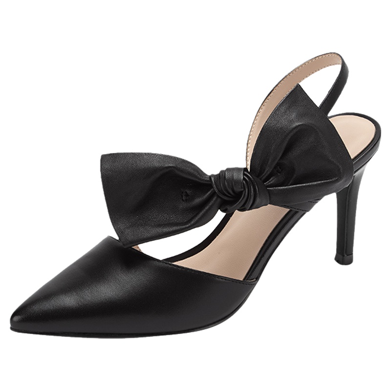 达芙妮新款时尚蝴蝶结性感细高跟鞋