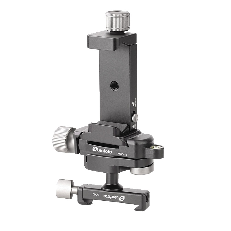 徕图Leofoto DC-12 迷你夹座底座单反相机L板侧面竖拍连接手机