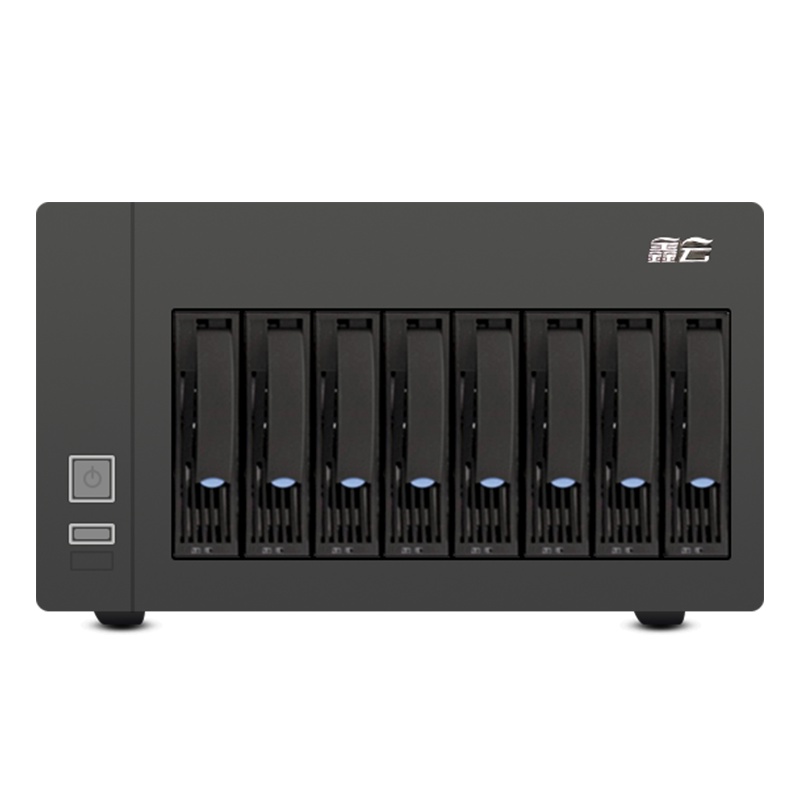 鑫云SS100D-08S 台式苹果专用磁盘阵列 4K剪辑mac 影视后期硬盘阵列存储 标配 裸机+48TB(8块6T)