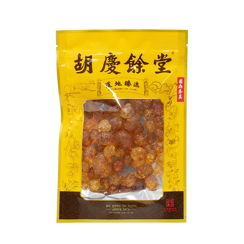 胡慶餘堂 桃胶150克 人工精选杂质少食用桃花泪桃树胶 雪燕皂角米银耳百合莲子羹煲汤材料