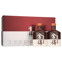 沱牌舍得 品味舍得52度600mL*2瓶礼盒装 浓香型白酒 含4个酒杯