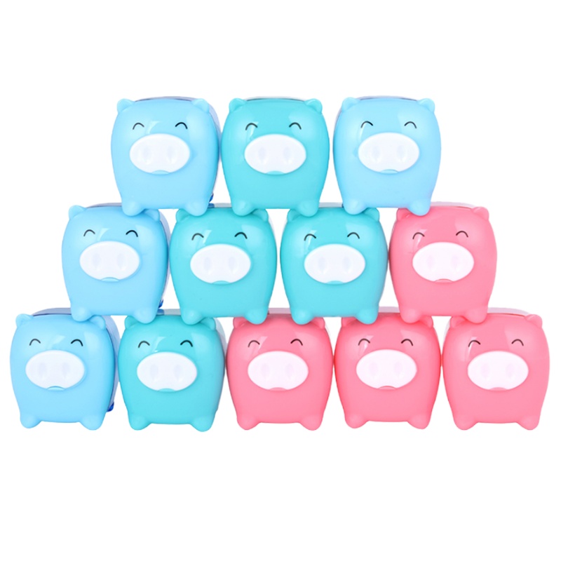 得力小型珍宝猪转笔刀 削笔机削笔器单孔笔 颜色随机(10只价格)