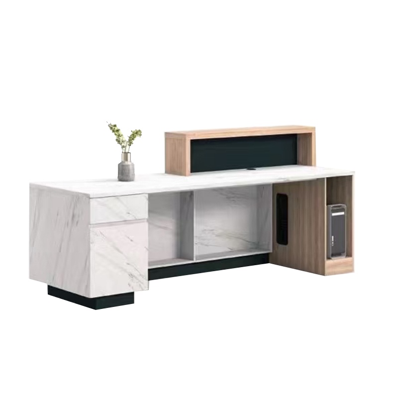 优百丽 93-QT0318 公司前台 接待台 现代简约型转角柜台 培训机构服务台 可定制