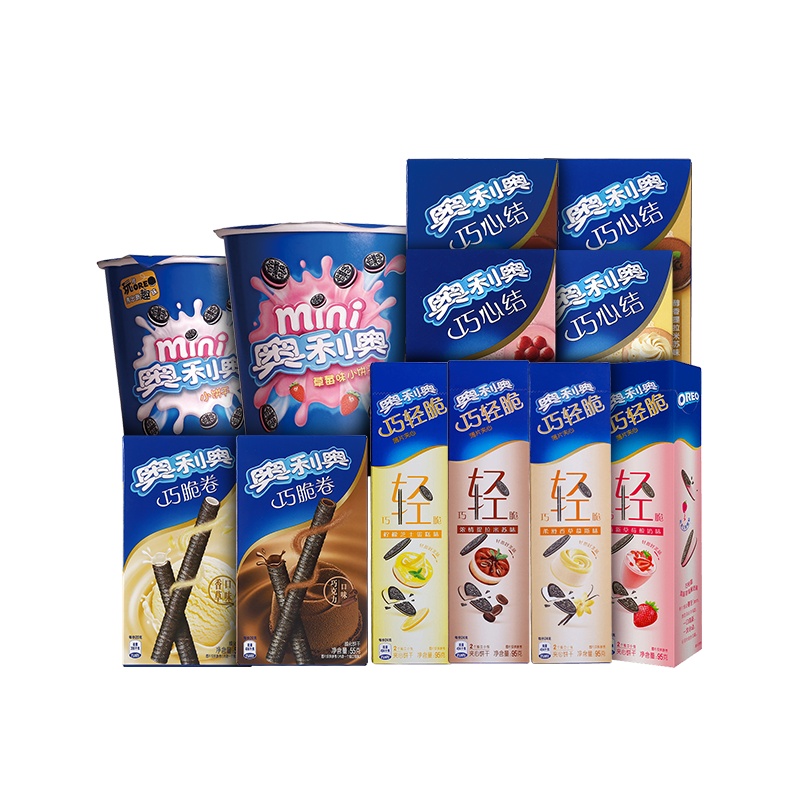 奥利奥饼干趣味零食大礼包 共12件缤纷小奥 788g