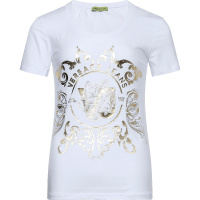 Versace JEANS 范思哲 女士图案棉质圆领短袖T恤衫 B2HTA7TA 30107