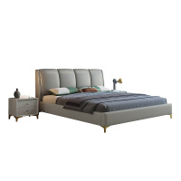 德致真皮床现代简约床主卧1.5米1.8米储物床大气婚床意式轻奢床