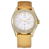 盖尔斯(GUESS)时尚潮流系列个性土豪金点缀石英女士手表W0086L2