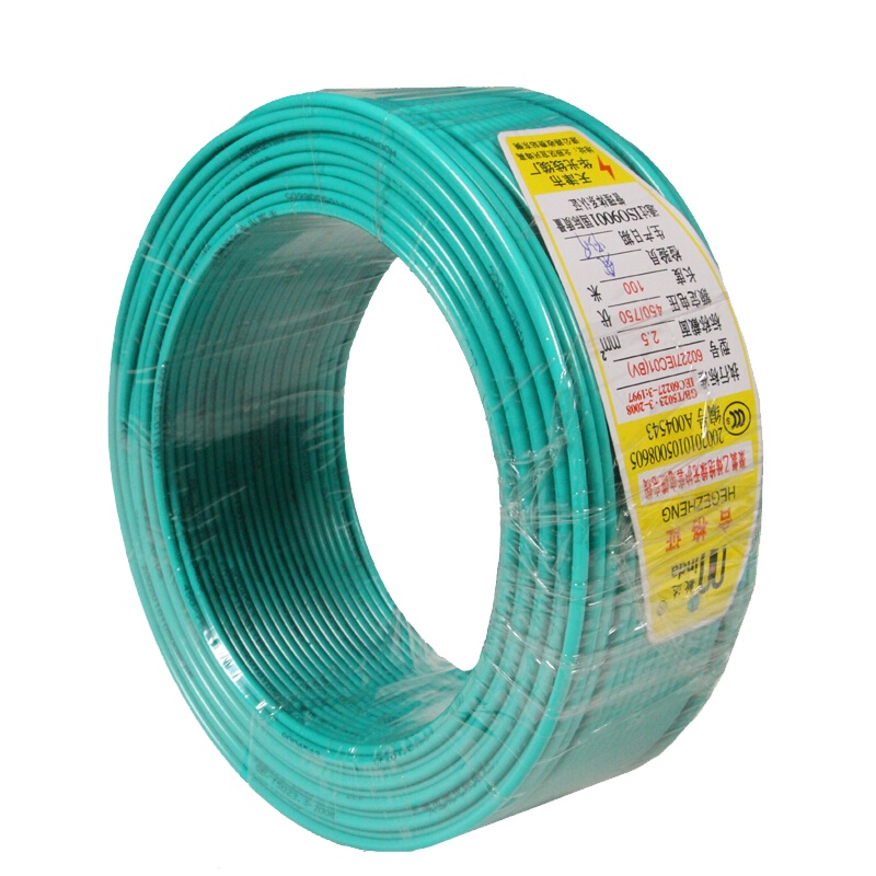 敏达(minda) 电线电缆 国标单芯多股塑铜软电线 软线 BVR35平方100米 绿色