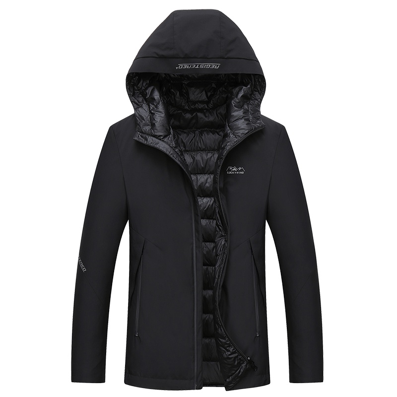 雪中飞男士反季羽绒服2019冬季新款连帽加厚保暖时尚休闲羽绒外套