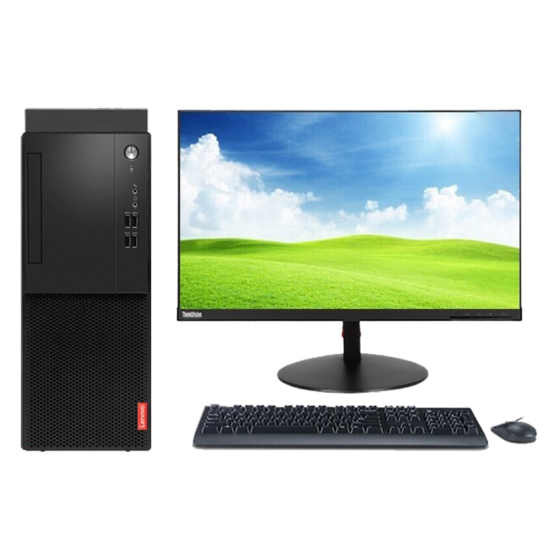 联想(Lenovo)启天M530 商用家用企业办公台式电脑整机 R5-2200 8G 128G固态+1TB 集显 WIN10专业版 21.5显示器