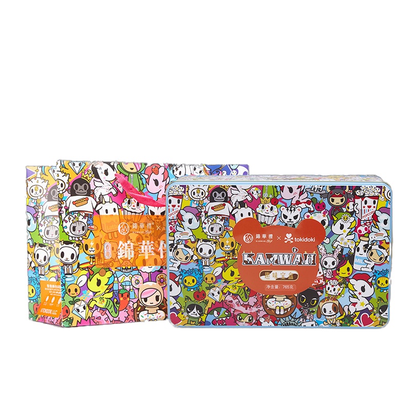 锦华礼淘奇多奇趣味宝盒765g喜饼盒西饼蛋卷组合装伴手礼传统糕点办公室休闲零食