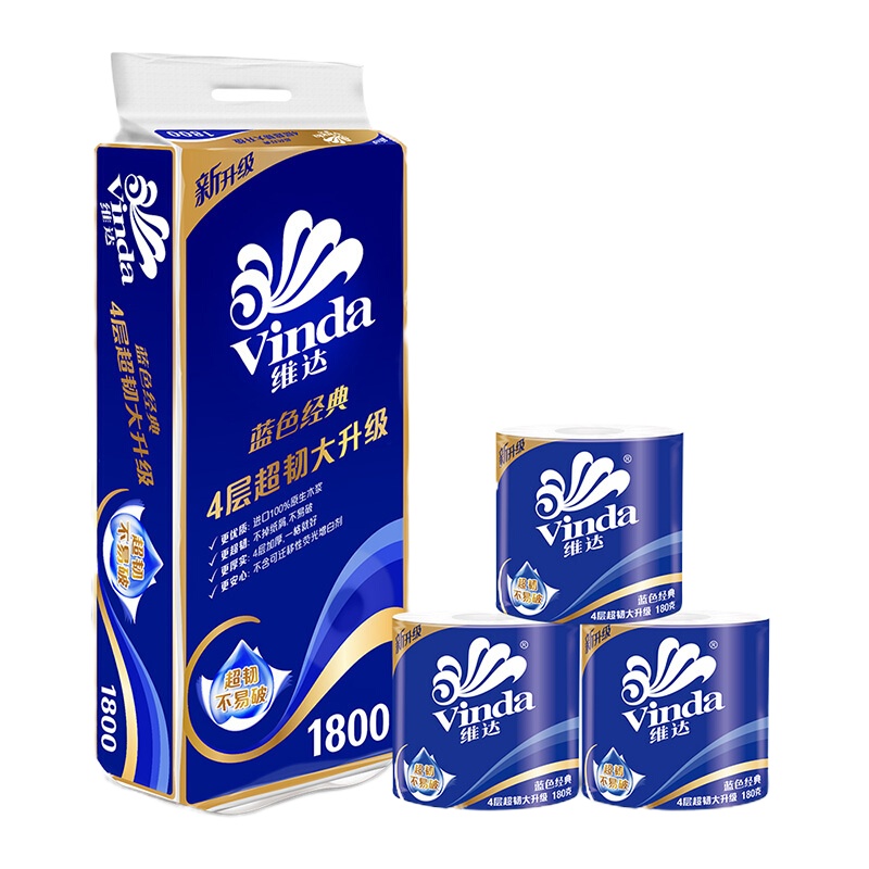 节日慰问-维达 V4028经典卷筒纸 4层180g*10卷
