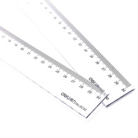 得力（deli）6230 30cm办公通用直尺 测量绘图尺子 办公用品 5把装