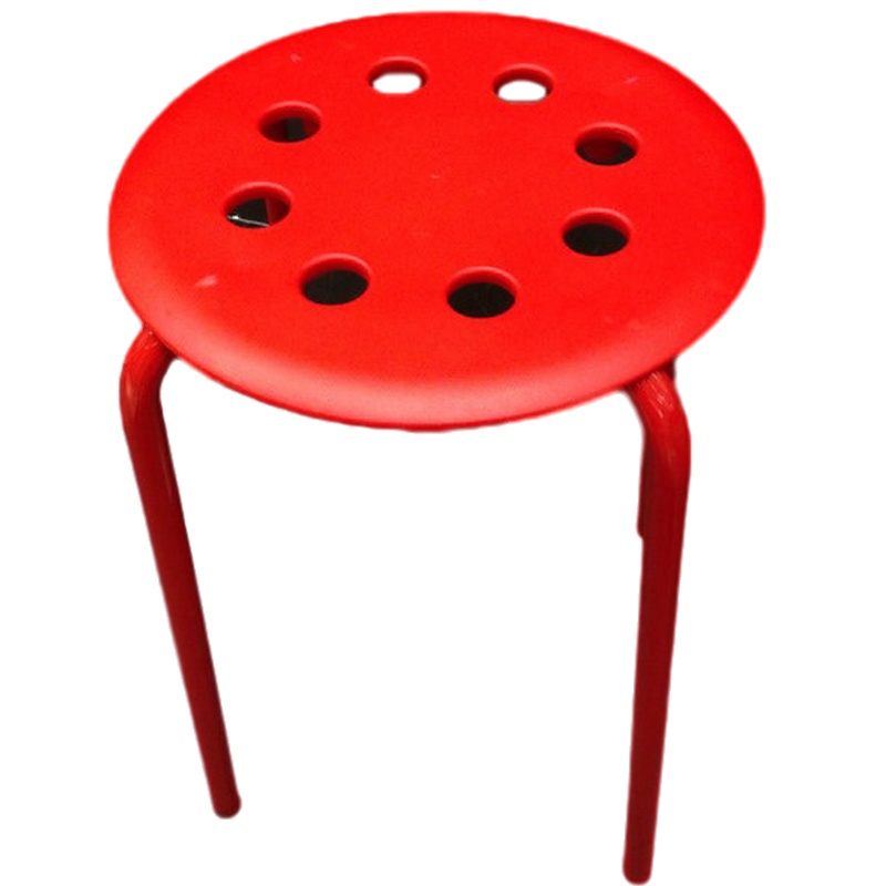 逐鹿中原不锈钢圆凳餐凳塑料面XS037