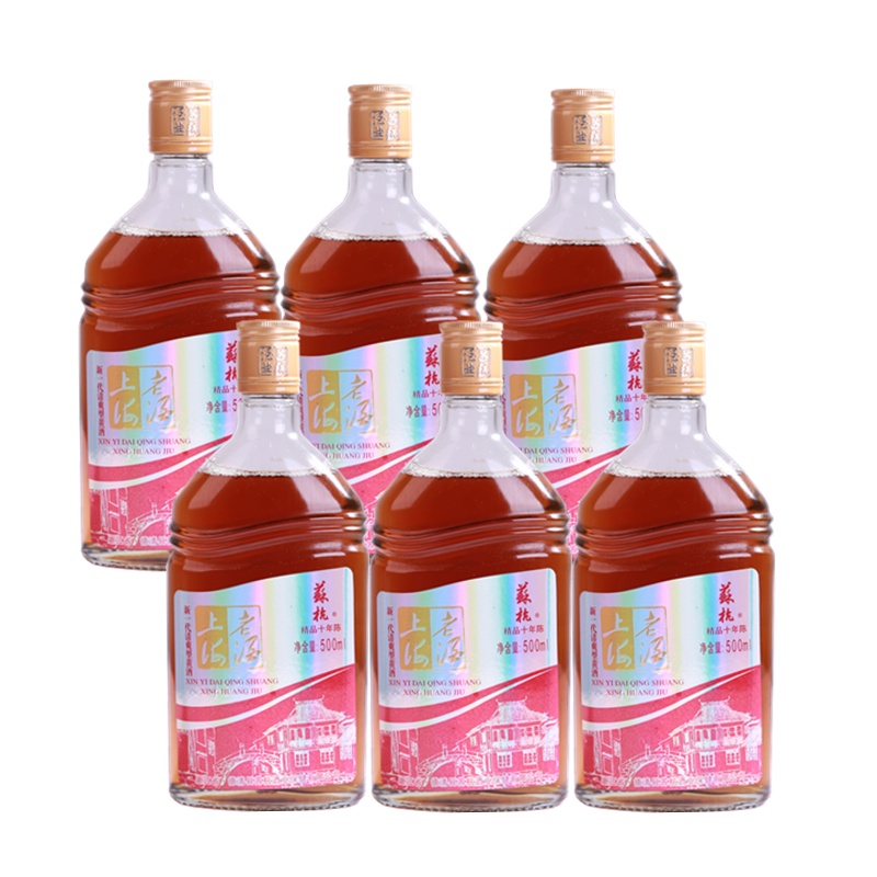 六瓶 沙仙洞府苏州八年陈半甜江南沙家枸杞优黄酒