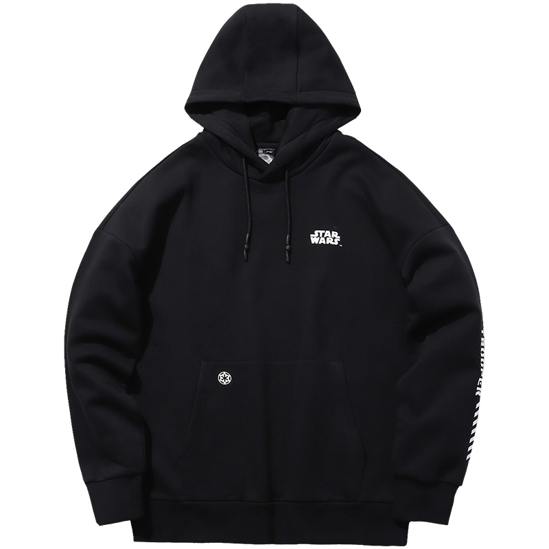 李宁迪士尼星战联名款男子套头连帽卫衣AWDP971-3