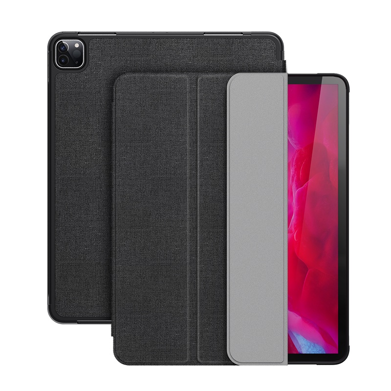 ESCASE 苹果iPad pro 12.9保护套2020新款带笔槽12.9英寸全包平板电脑防摔儿童网课支架布壳