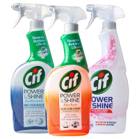 英国进口Cif晶杰 厨房亮泽清洁剂700ml+浴室亮泽清洁剂700ml+多功能亮泽700ml