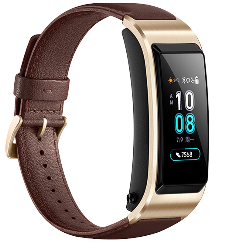 HUAWEI 华为智能手环 B5 商务版 摩卡棕 蓝牙耳机+智能手环+心率监测+彩屏+触控+压力监测