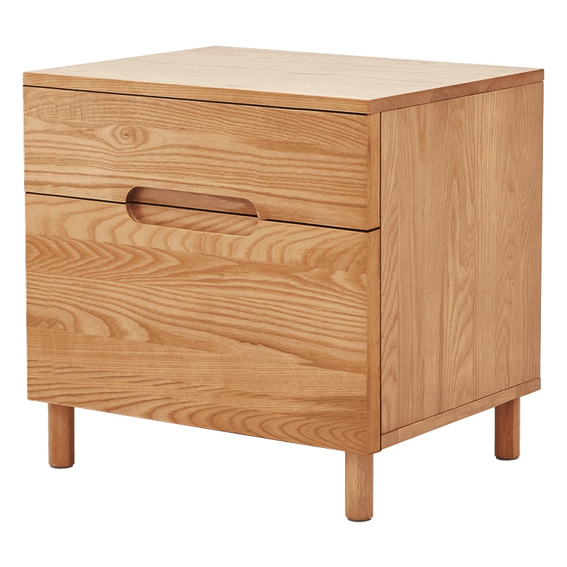 小米生态链企业8H8Tree简约全实木床头柜北美白蜡木边柜双抽储物柜卧室北欧家具