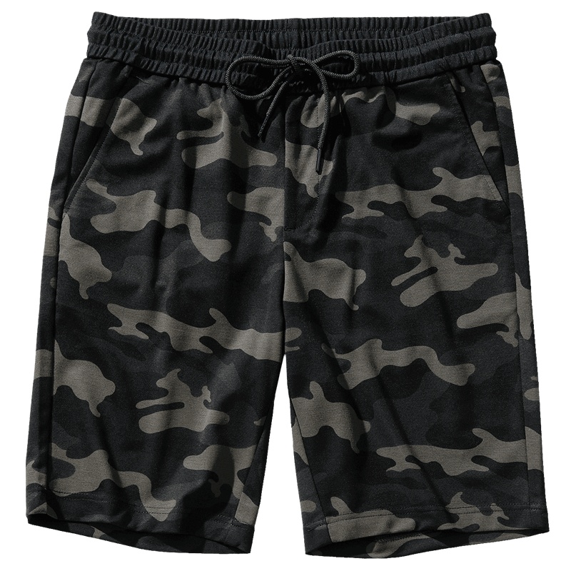 千纸鹤裤子男2019新款青年潮流宽松休闲迷彩运动短裤男潮90160