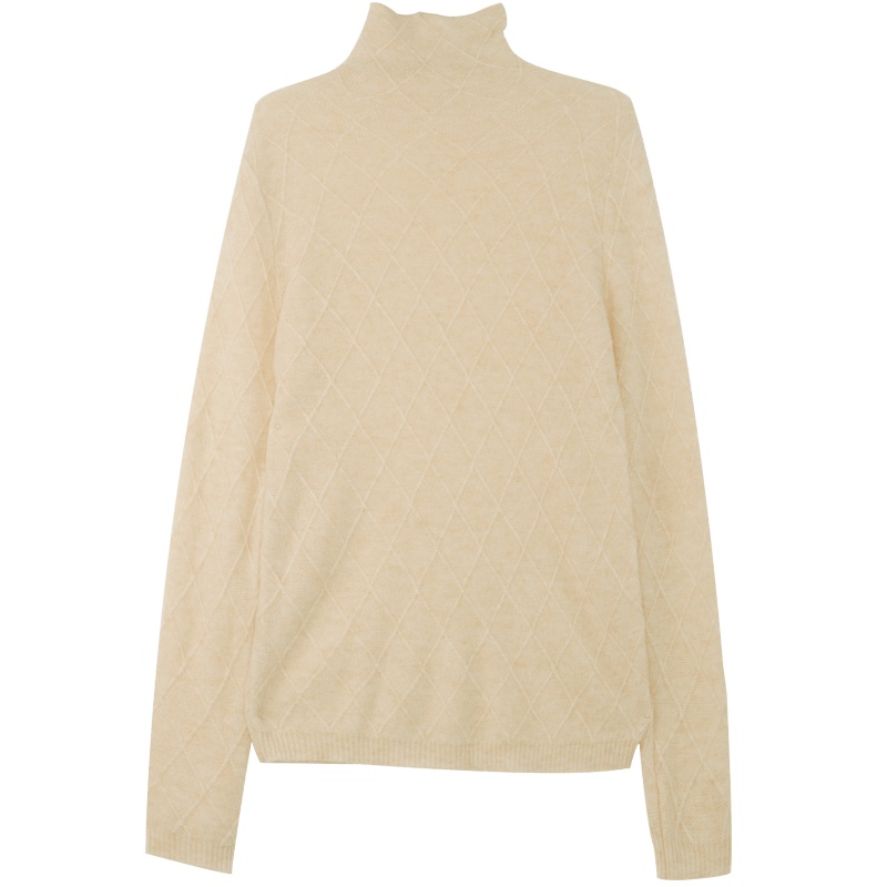 金菊秋冬新款毛衣韩版提花纯色羊毛衫女