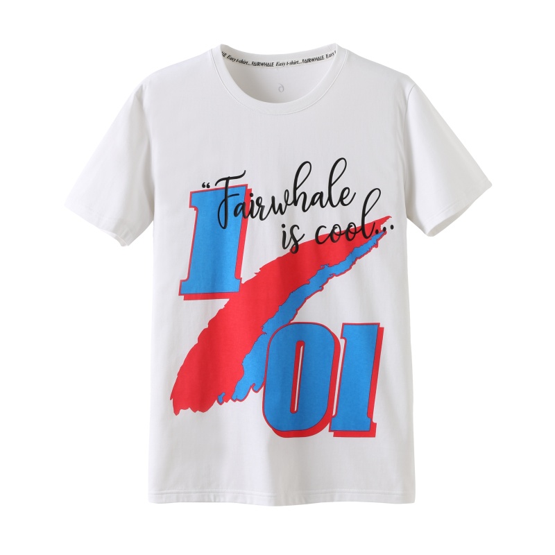 商场同款马克华菲短袖T恤男装2019夏新款撞色字母印花全棉上装