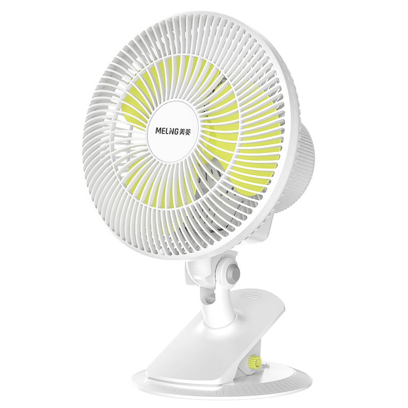 美菱夹扇电风扇迷你定时小风扇台式家用轻音宿舍床上办公室寝室床头[黄色定时款]