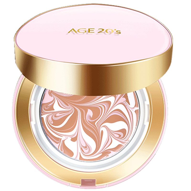 AGE20’S韩国爱敬气垫BB霜粉盒水润款#21裸色系(赠替换装)适合皮肤较干较缺水偶尔起皮卡纹浮粉