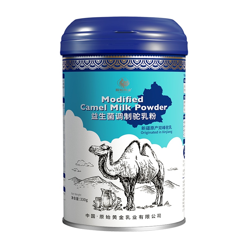 原始黄金骆驼奶粉新疆正宗骆驼奶无蔗糖驼乳粉中老年成人奶粉儿童青少年益生菌驼奶粉 益生菌驼乳粉1罐装