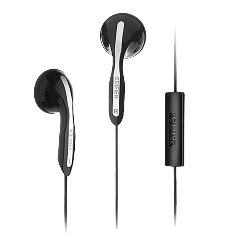 漫步者(EDIFIER)HECATE GM180 平头塞半入耳式3.5mm有线立体声手机音乐游戏耳机 带麦带线控 黑色
