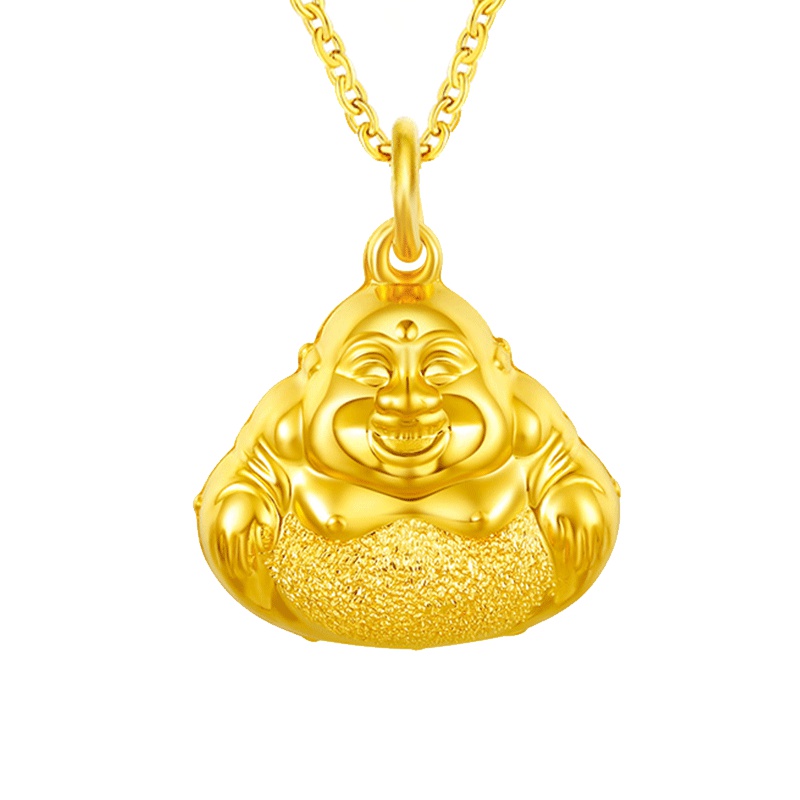 壹仟俩 黄金吊坠 999足金笑口常开弥勒佛挂坠(不含链)礼物通用送妈妈送女友黄金饰品