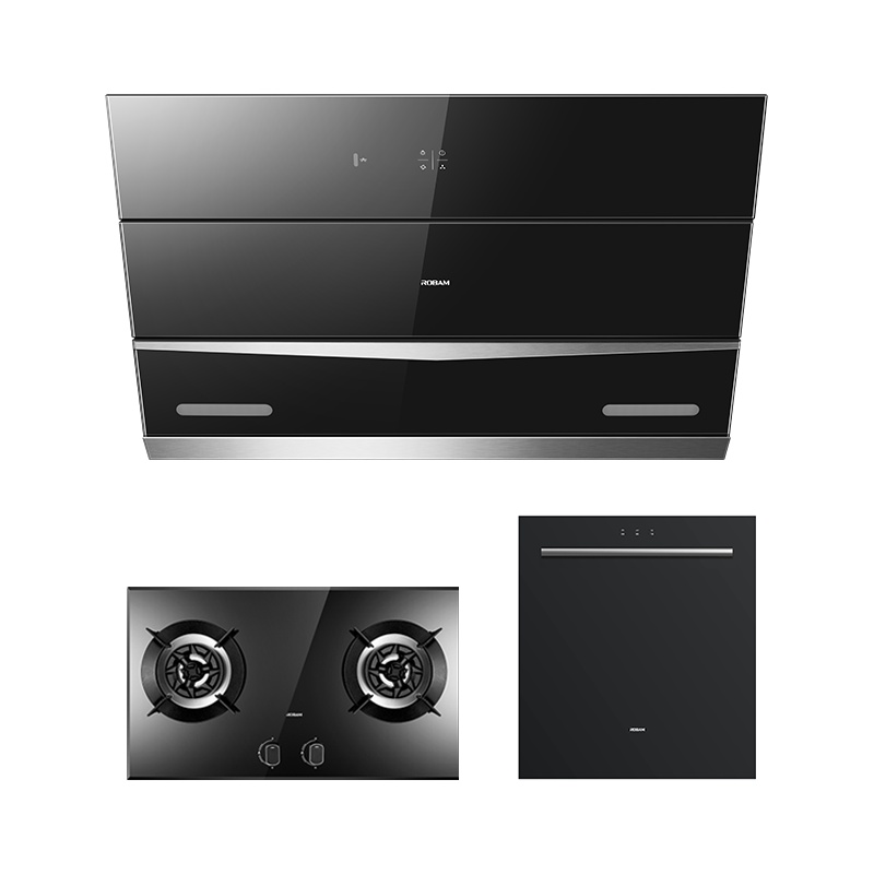 [三件套]老板(ROBAM)烟灶套餐 厨电套餐 22立方抽烟机 侧吸燃气灶洗碗机27N0H+57B0XT+WB795X