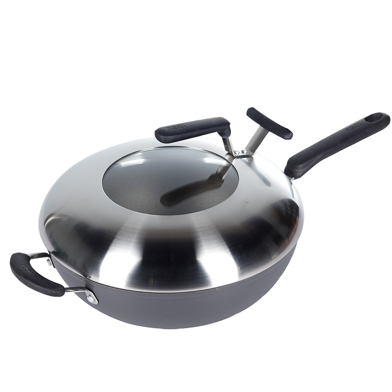 爱仕达(ASD)炒锅不粘锅32cm无油烟炒菜锅/钛不粘通磁家用不沾平底煎锅CL32V1Q