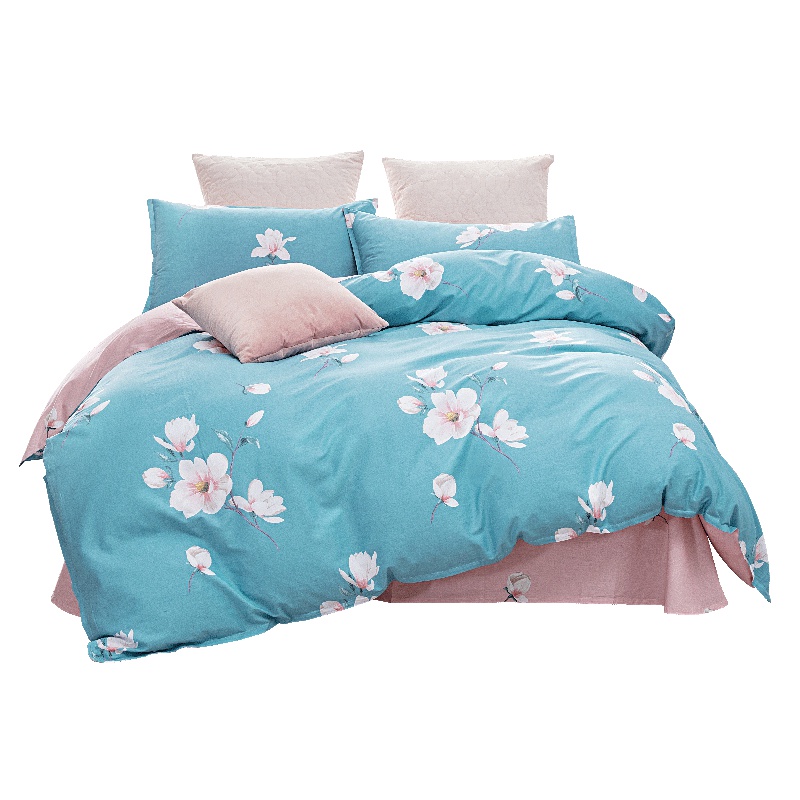 雅兰家纺四件套全棉纯棉1.5m床单被套1.8米床笠床上用品