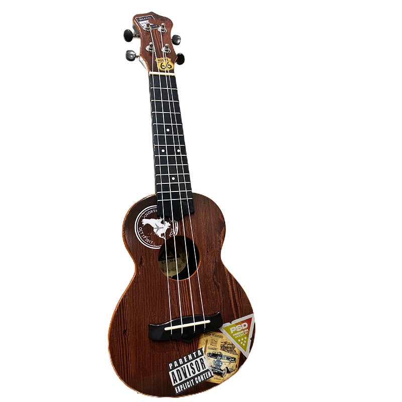 LIU MEI 六美儿童小吉他它玩具可弹奏仿真19寸尤克里里初学者乐器音乐启蒙(136-2仿沉香木)