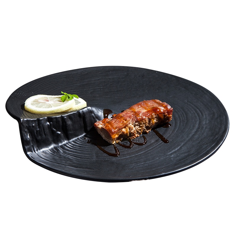 是尚 陶瓷不规则圆形餐盘 1个