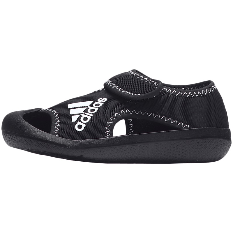 adidas阿迪达斯婴童凉鞋休闲运动鞋 CG3777 CG3777一号黑色+亮白 24.5码/适合脚长140mm