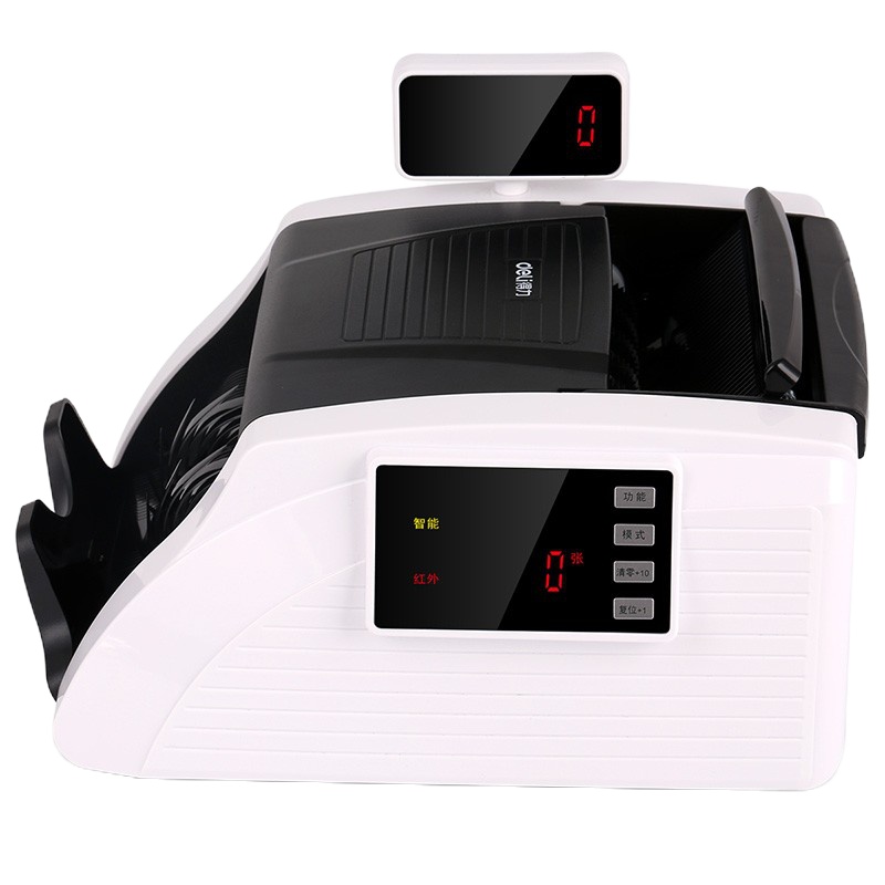 得力(deli)验钞机银行专用点钞机支持2019新版人民币智能语音双屏新款点验钞机 3925S小型双屏智能