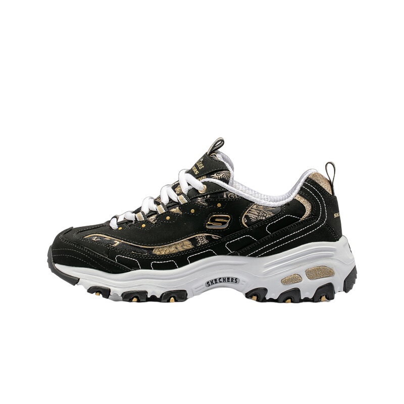 Skechers斯凯奇中国风刺绣提花厚底老爹鞋熊猫鞋女士运动鞋13091