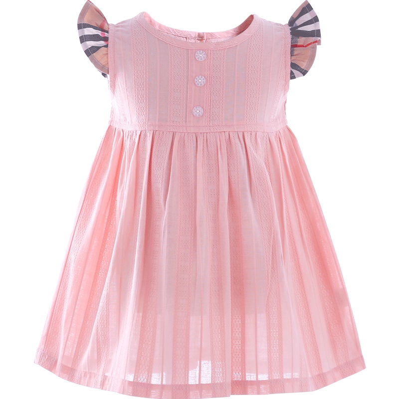 龙之涵[LONGZHIHAN]女童童装飞袖连衣裙2019新款公主裙中大童无袖宝宝裙子时尚洋气裙