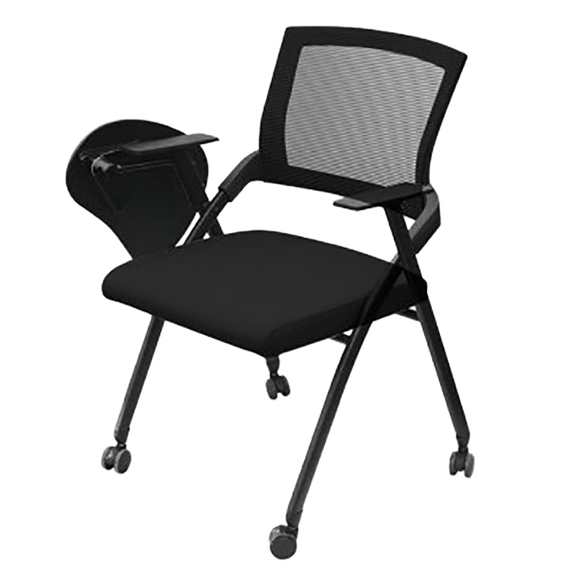 麦格尚 职员培训椅 会议椅 折叠电脑椅 家用靠背椅 黑色不带脚轮不带写字板