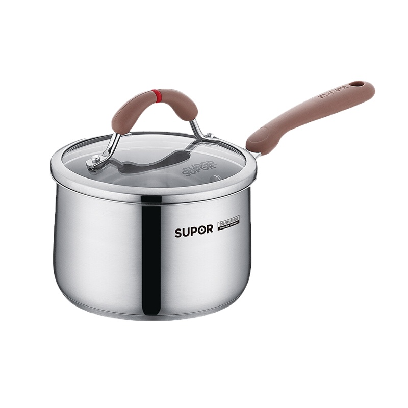苏泊尔(SUPOR)小红圈不锈钢奶锅·芯彩系列 RT16AA1 16cm