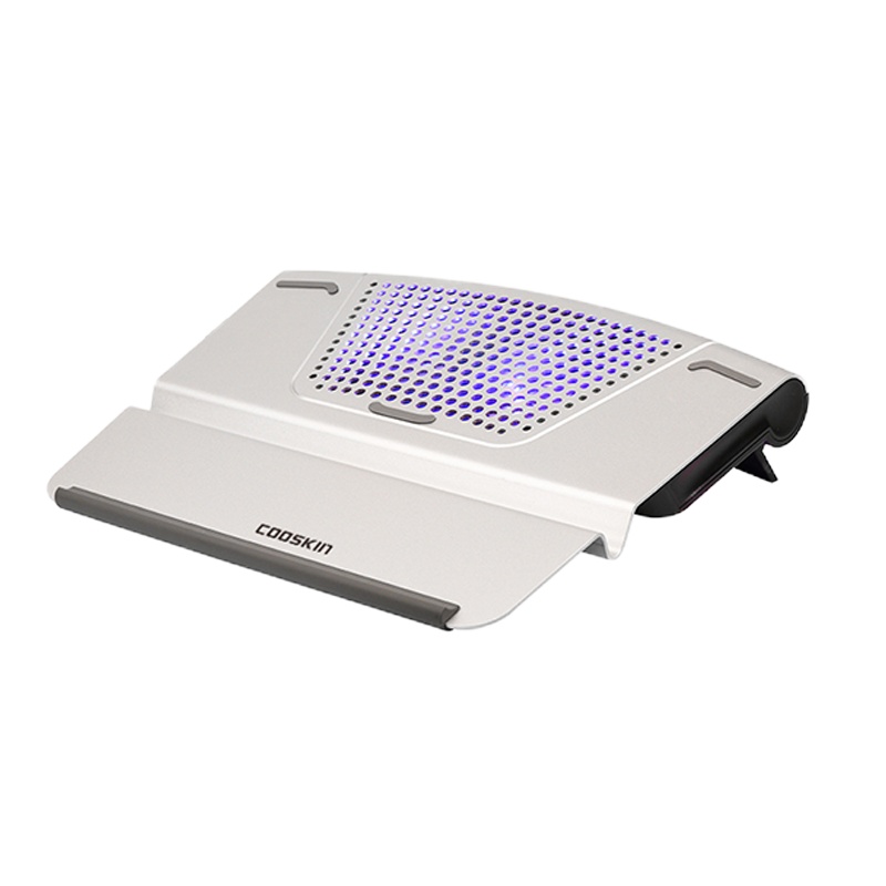 酷奇(cooskin) YDA-010 铝合金支架底座 低噪便携 调节风速 笔记本散热器(计价单位:个) 银色