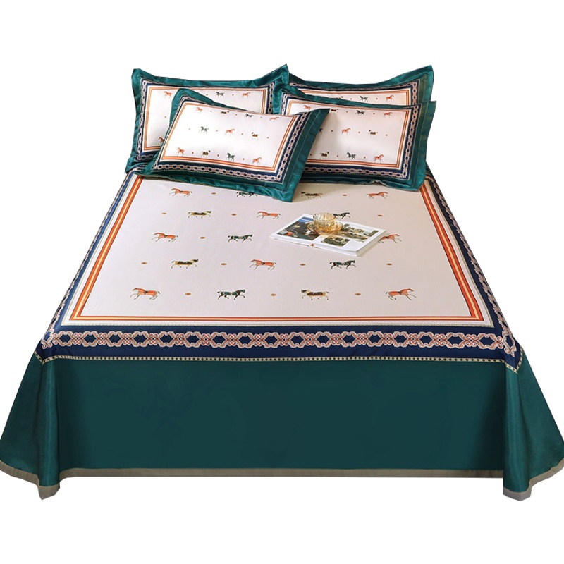 北极绒/Bejirog北欧风大版可机洗夏季冰丝凉席三件套夏折叠席子1.5家用冰凉席2.0米