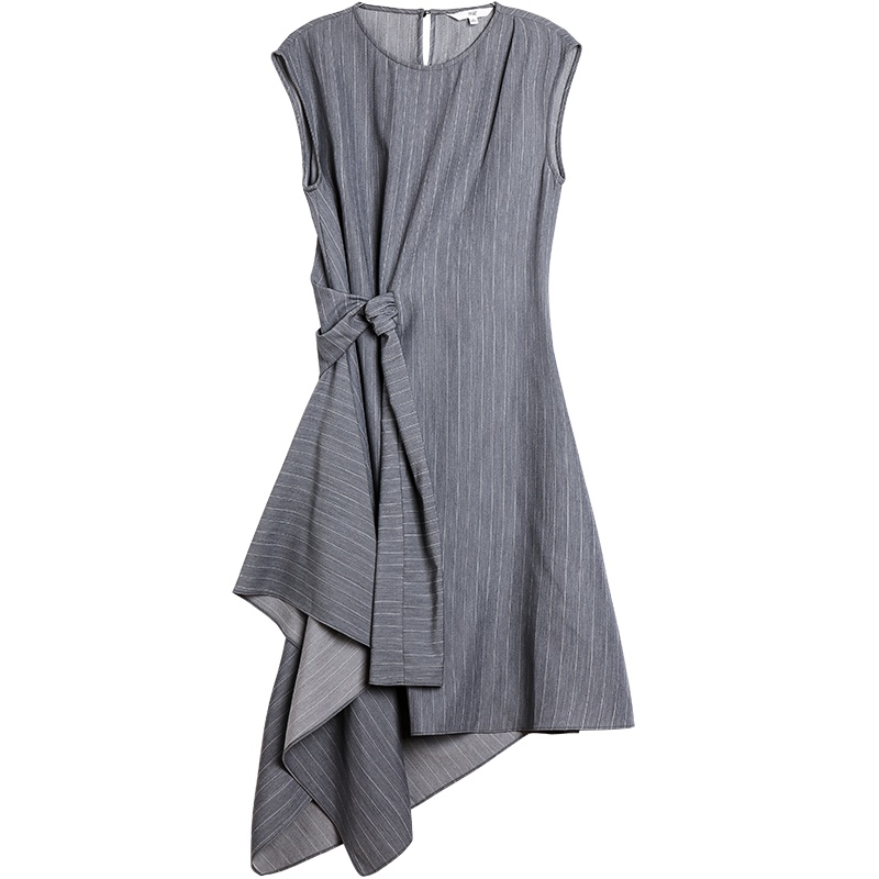 OSA欧莎连衣裙女2019新款夏无袖收腰显瘦气质长裙法国小众桔梗裙