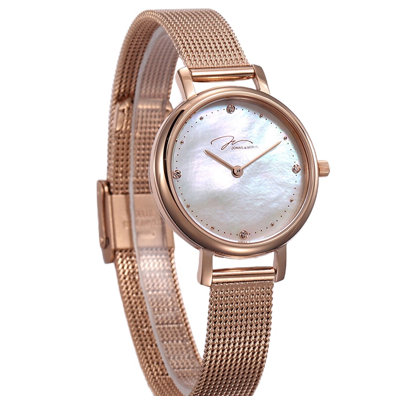 唯路时 My Queen贝母表盘钢带石英女表X00719-Q3PPWBP