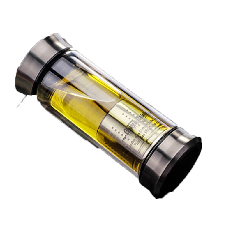 起凡骑士玻璃杯 创意便携男办公水杯子 带盖过滤双层车载泡茶杯大