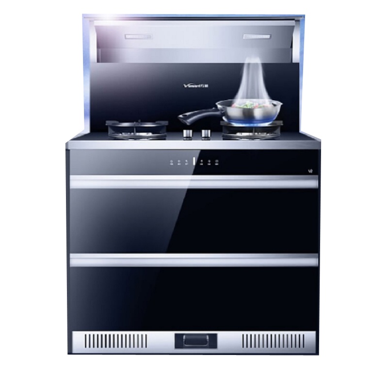 万和(Vanward)集成灶 烟灶消储一体 抽油烟机燃气灶具消毒柜保洁套装 玻璃台面 保洁款V2