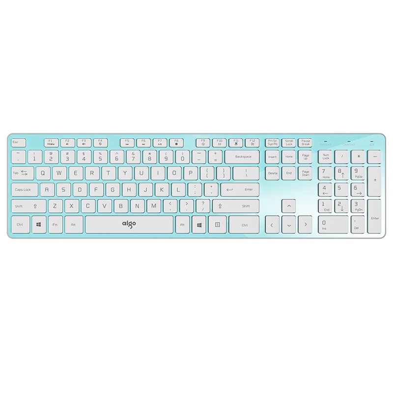 爱国者(AIGO) 炫彩剪刀脚巧克力通用无线键盘 安静时尚 实用 寿命长V500无线版 绿色